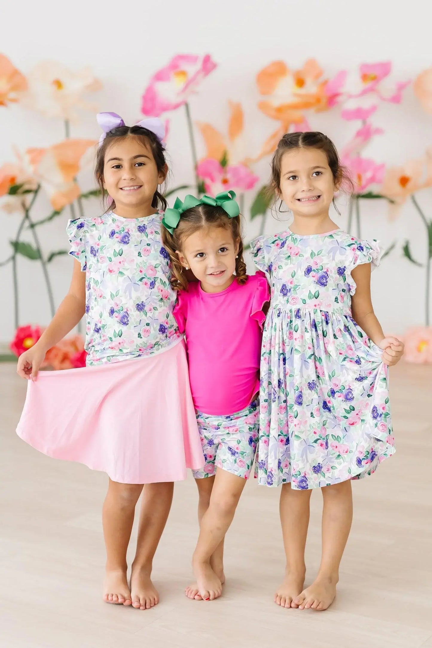 Lavender Love Flutter Sleeve Twirl Dress - Mila & Rose ® - Flyclothing LLC