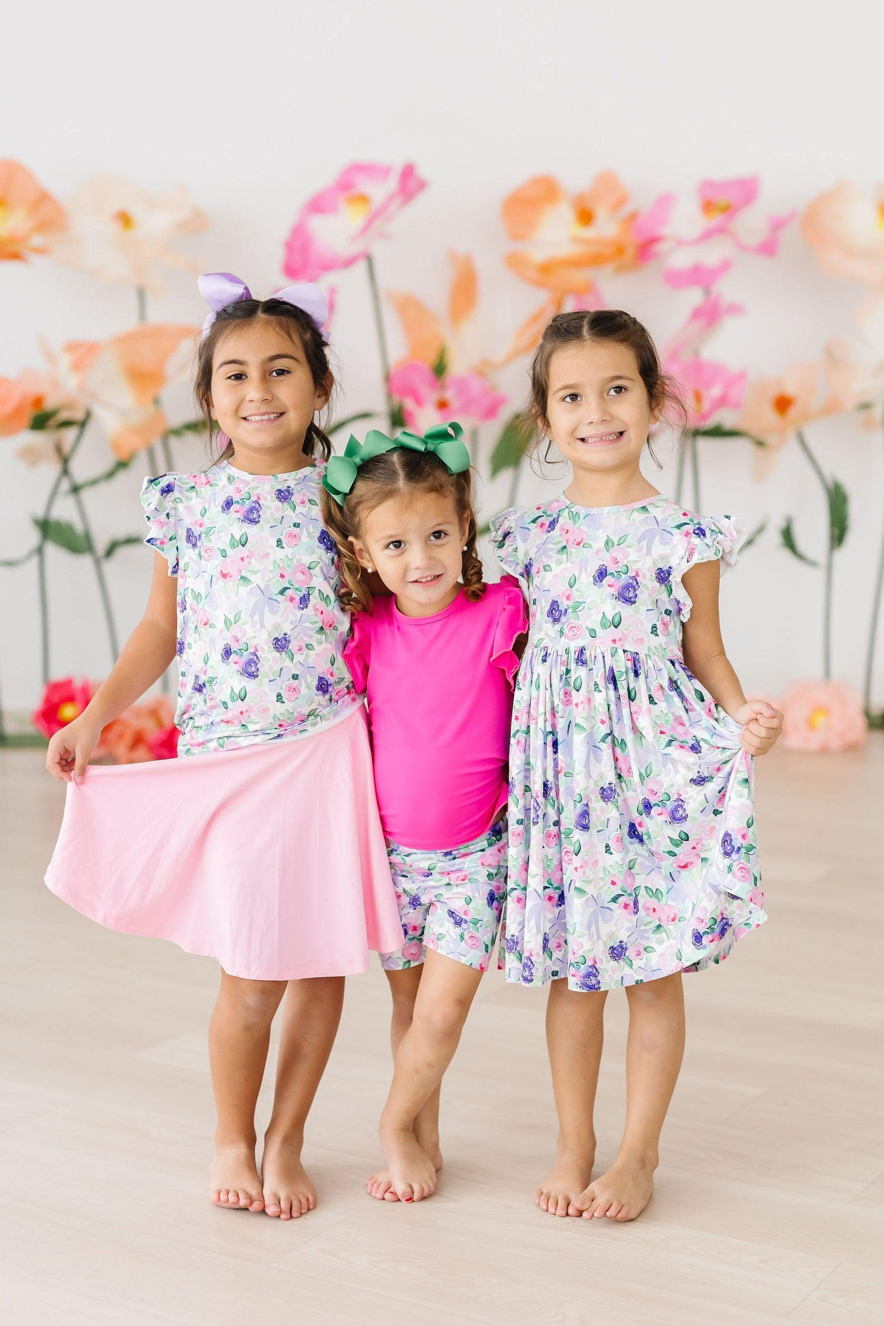 Lavender Love Twirl Shorts - Mila & Rose ®