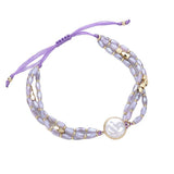 Pearl Pointed Faceted Beaded Pull Tie Cinch Bracelet - Madeline Love - Flyclothing LLC