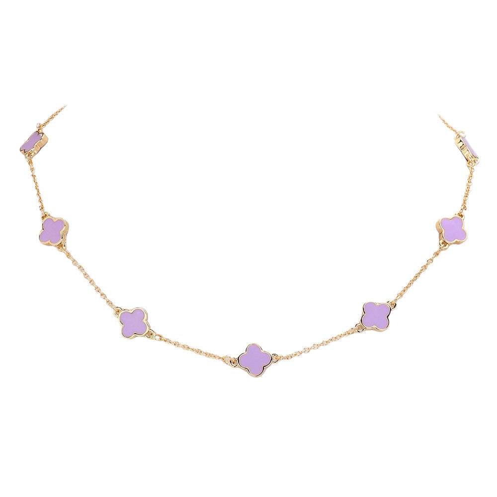Quatrefoil Station Necklace - Madeline Love - Flyclothing LLC