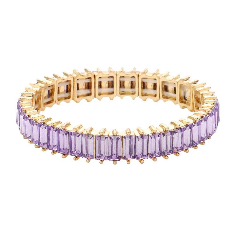 Rectangle Stone Stretch Evening Bracelet - Madeline Love - Flyclothing LLC