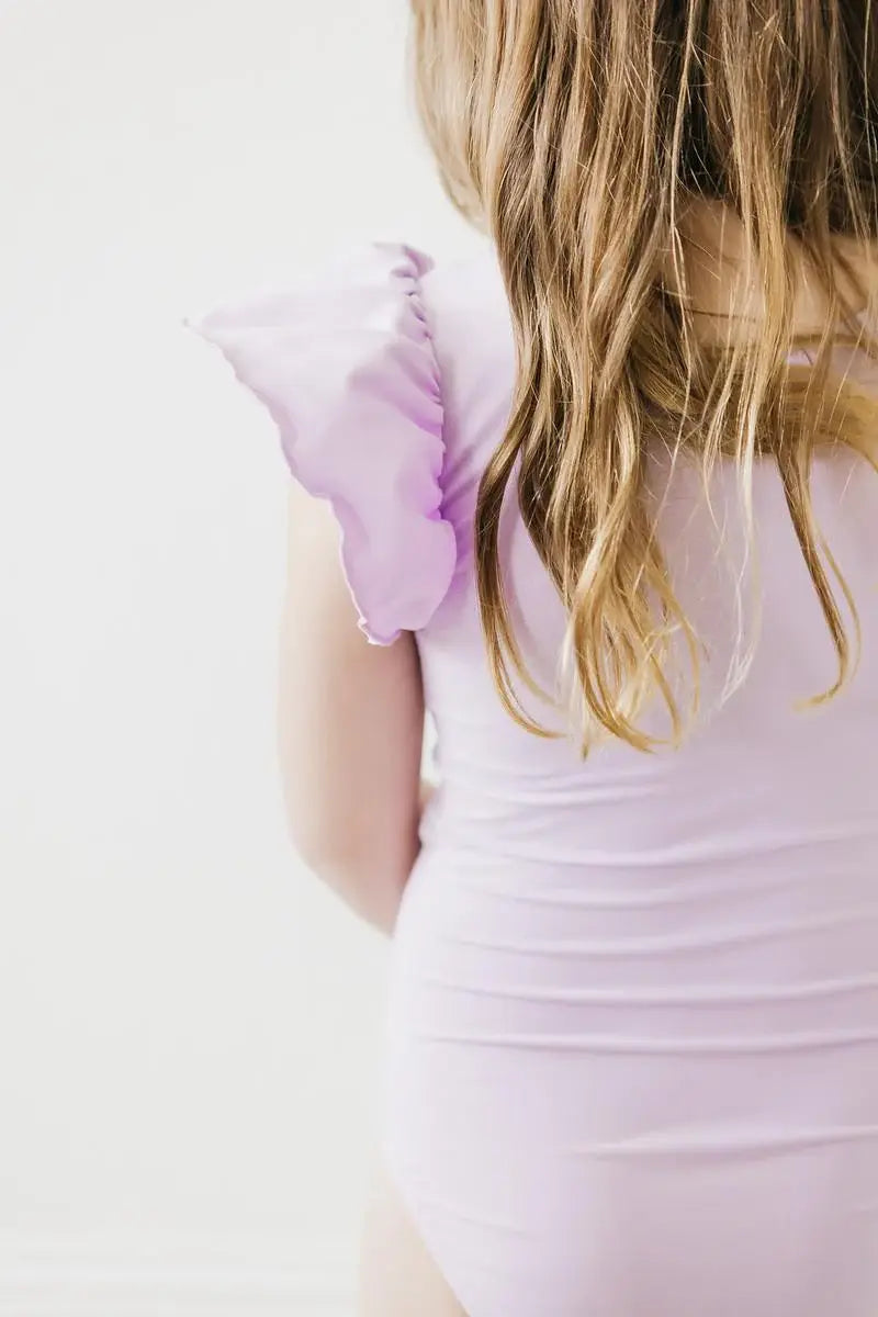 Lavender S/S Flutter Sleeve Leotard - Mila & Rose ® - Flyclothing LLC