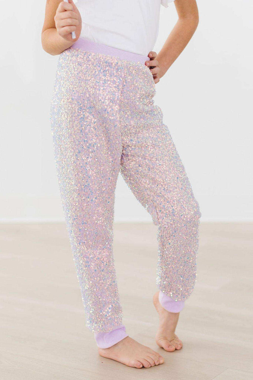 Lavender Sequin Joggers - Mila & Rose ® - Flyclothing LLC
