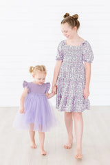 Lovely Lavender Smocked Ruffle Dress - Mila & Rose ® - Flyclothing LLC