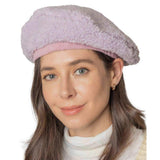 Solid Sherpa Beret Hat - Madeline Love - Flyclothing LLC