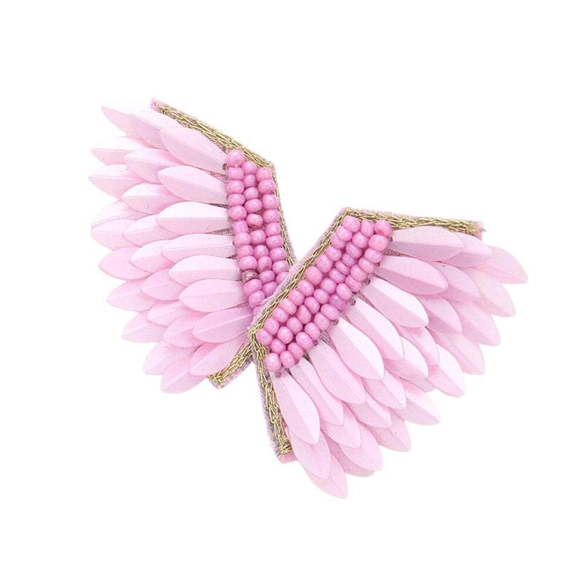 Felt Back Boho Fringe Beaded Earrings - Madeline Love - Flyclothing LLC