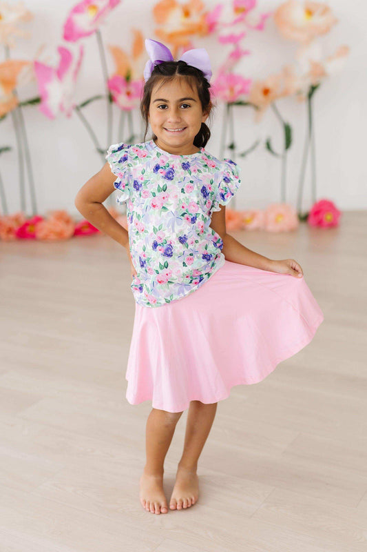 Lavender Love S/S Ruffle Tee - Mila & Rose ® - Flyclothing LLC