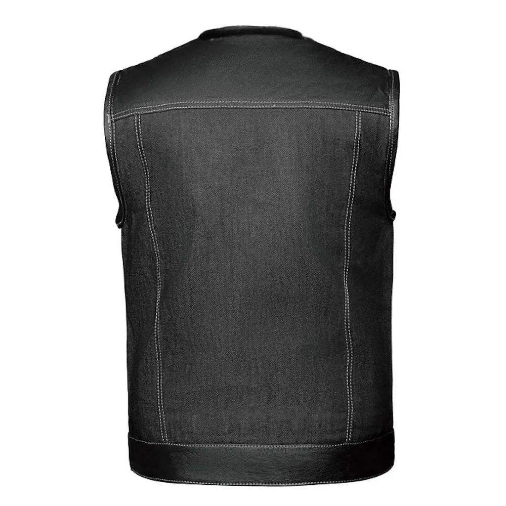 Lawless – Men’s Denim and Leather Club Vest - Unik Just for Bikers - Flyclothing LLC