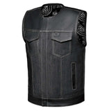 Lawless – Men’s Denim and Leather Club Vest
