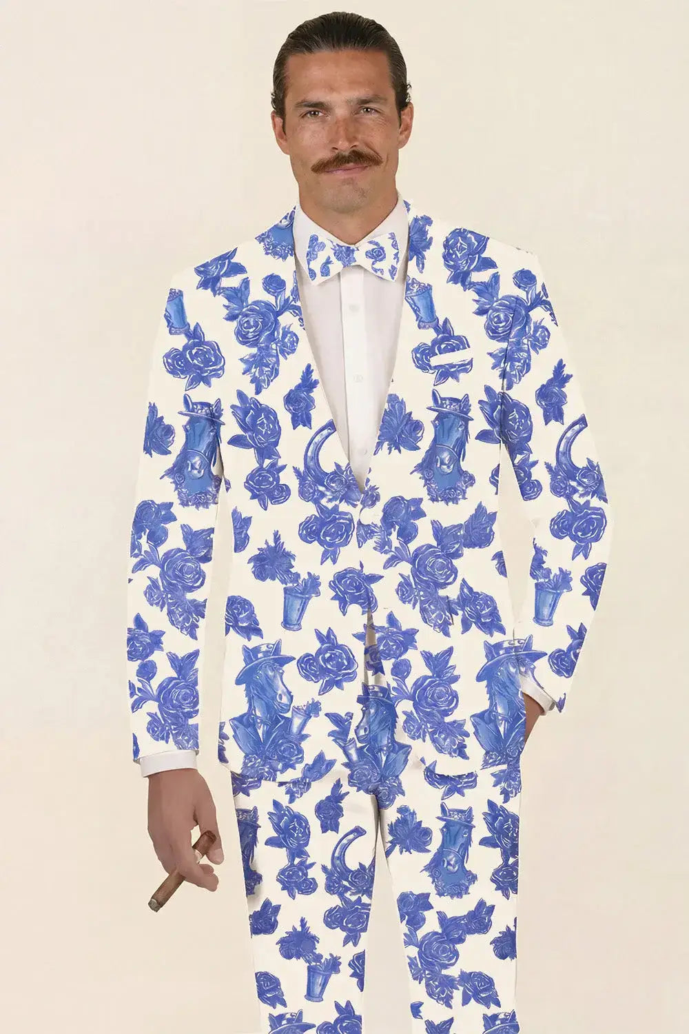 The Thoroughbred | Blue Spring Toile Suit - Shinesty - Flyclothing LLC