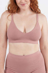 The Bell Pep | Red Chambray Boob Hammock™ Plunge Bralette - Shinesty - Flyclothing LLC