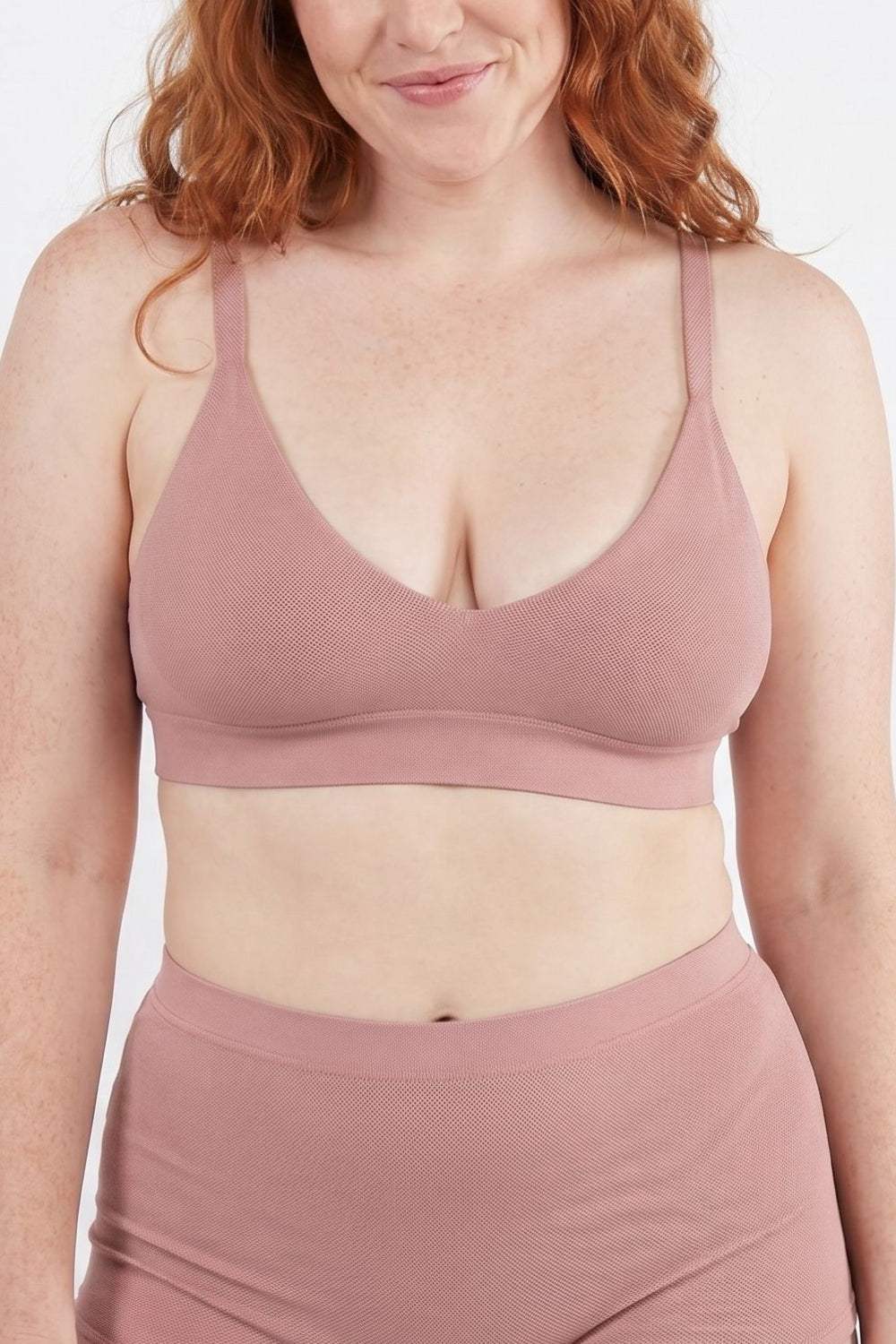 The Bell Pep | Red Chambray Boob Hammock™ Plunge Bralette - Shinesty - Flyclothing LLC