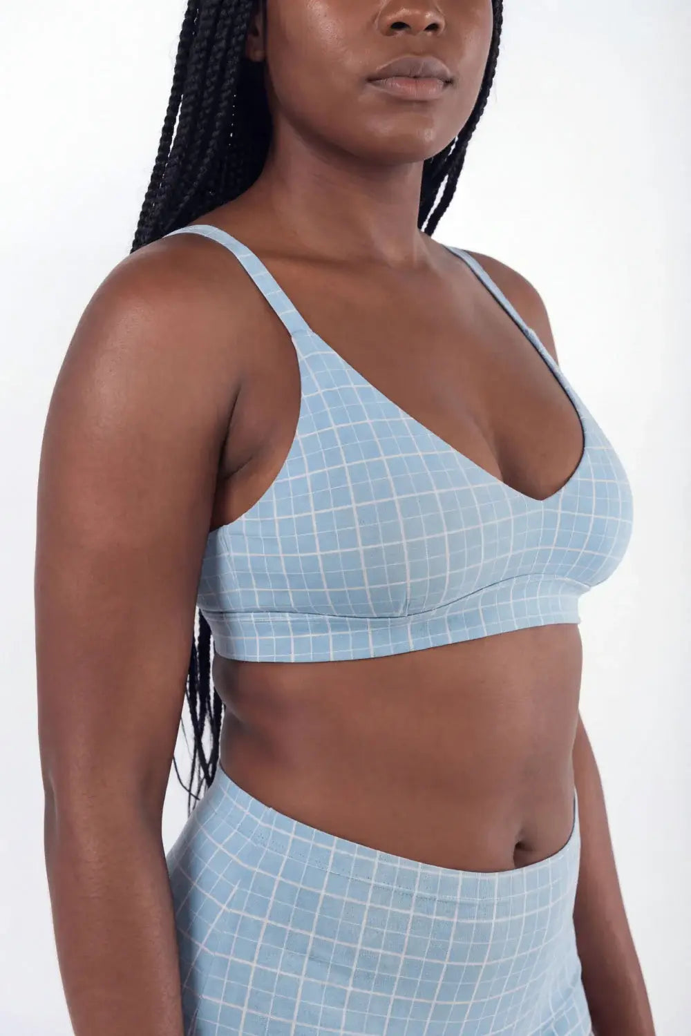 The Spick & Span | Window Pane Plaid Boob Hammock™ Plunge Bralette - Shinesty - Flyclothing LLC