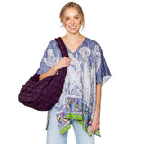 Leaf Print Cover Up Poncho - Madeline Love - Flyclothing LLC