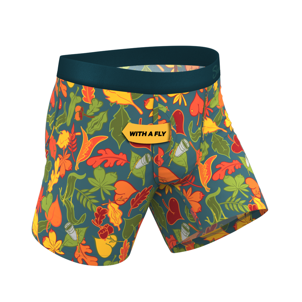 The Leaf Peeps | Naughty Leaves Ball Hammock® Pouch Underwear With Fly - Shinesty - Flyclothing LLC