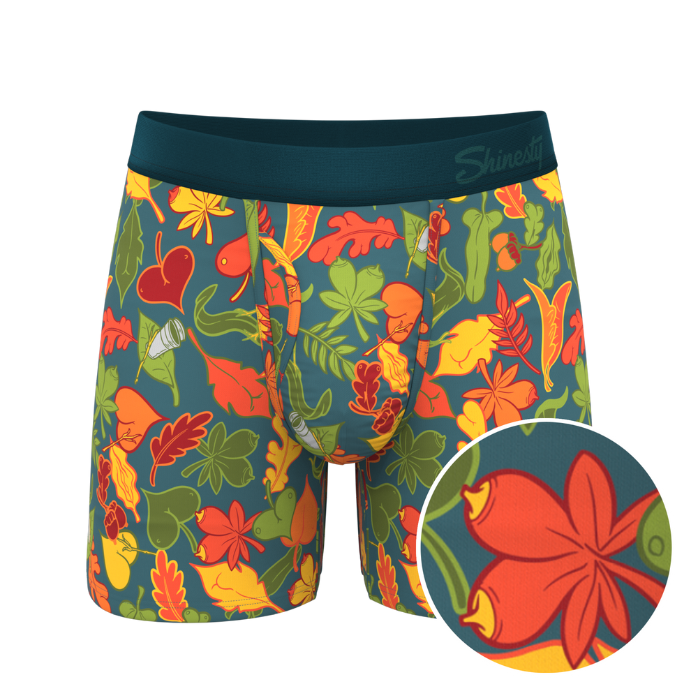 The Leaf Peeps | Naughty Leaves Ball Hammock® Pouch Underwear With Fly - Shinesty - Flyclothing LLC