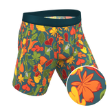 The Leaf Peeps | Naughty Leaves Long Leg Ball Hammock® Pouch Underwear With Fly - Shinesty - Flyclothing LLC