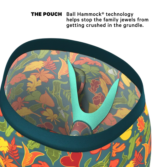 The Leaf Peeps | Naughty Leaves Long Leg Ball Hammock® Pouch Underwear With Fly - Shinesty - Flyclothing LLC