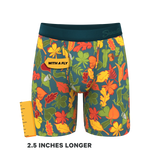 The Leaf Peeps | Naughty Leaves Long Leg Ball Hammock® Pouch Underwear With Fly - Shinesty - Flyclothing LLC