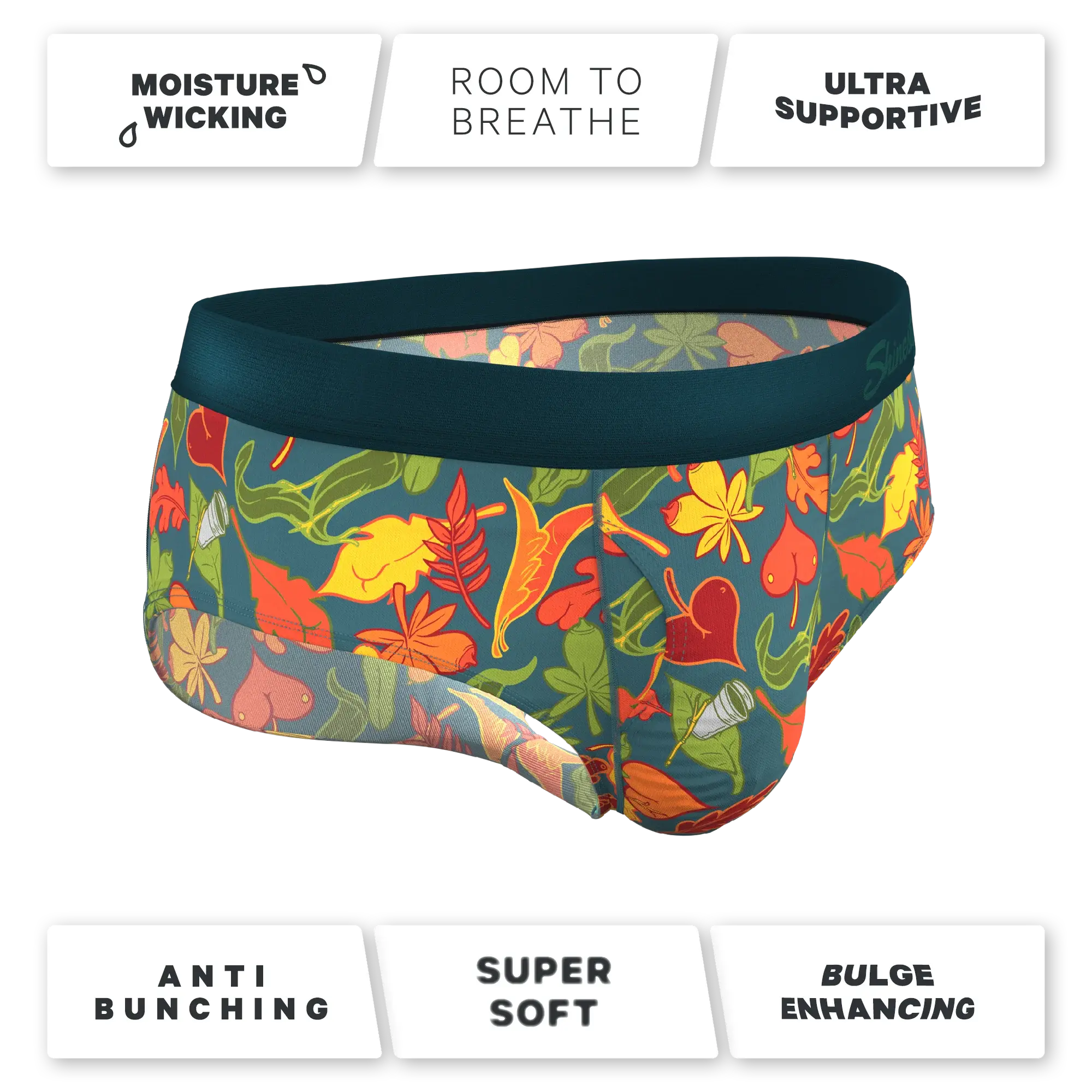 The Leaf Peeps | Naughty Leaves Ball Hammock® Pouch Underwear Briefs - Shinesty - Flyclothing LLC