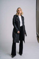 Leah CF Leather Trench - mauritiusleather - Flyclothing LLC