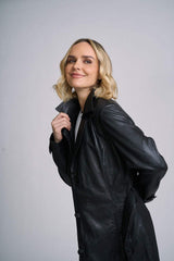 Leah CF Leather Trench - mauritiusleather - Flyclothing LLC
