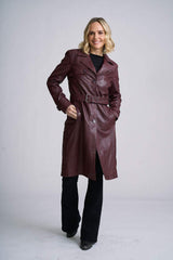Leah CF Leather Trench - mauritiusleather - Flyclothing LLC