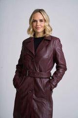 Leah CF Leather Trench - mauritiusleather - Flyclothing LLC