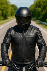 Blitz - Men's Premium Leather Motorcycle Jacket - Unik Just for Bikers - Flyclothing LLC