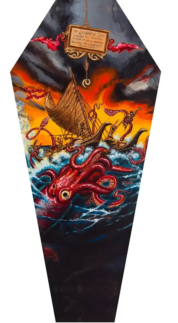 Black Market Art Company Legend of Laka & Stretched Coffin Canvas Print - Black Market Art Company - Flyclothing LLC