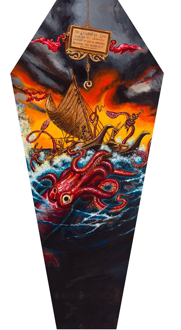 Black Market Art Company Legend of Laka & Stretched Coffin Canvas Print