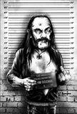 Black Market Art Company LEMMY MUGSHOT & Lemmy Kilmister Motorhead Art Print Print