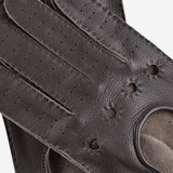 Leonardo (dark brown) - Italian driving gloves made of American deerskin leather - Leather Gloves Online - Flyclothing LLC