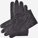 Leonardo (black) - Italian driving gloves made of American deerskin leather - Leather Gloves Online - Flyclothing LLC