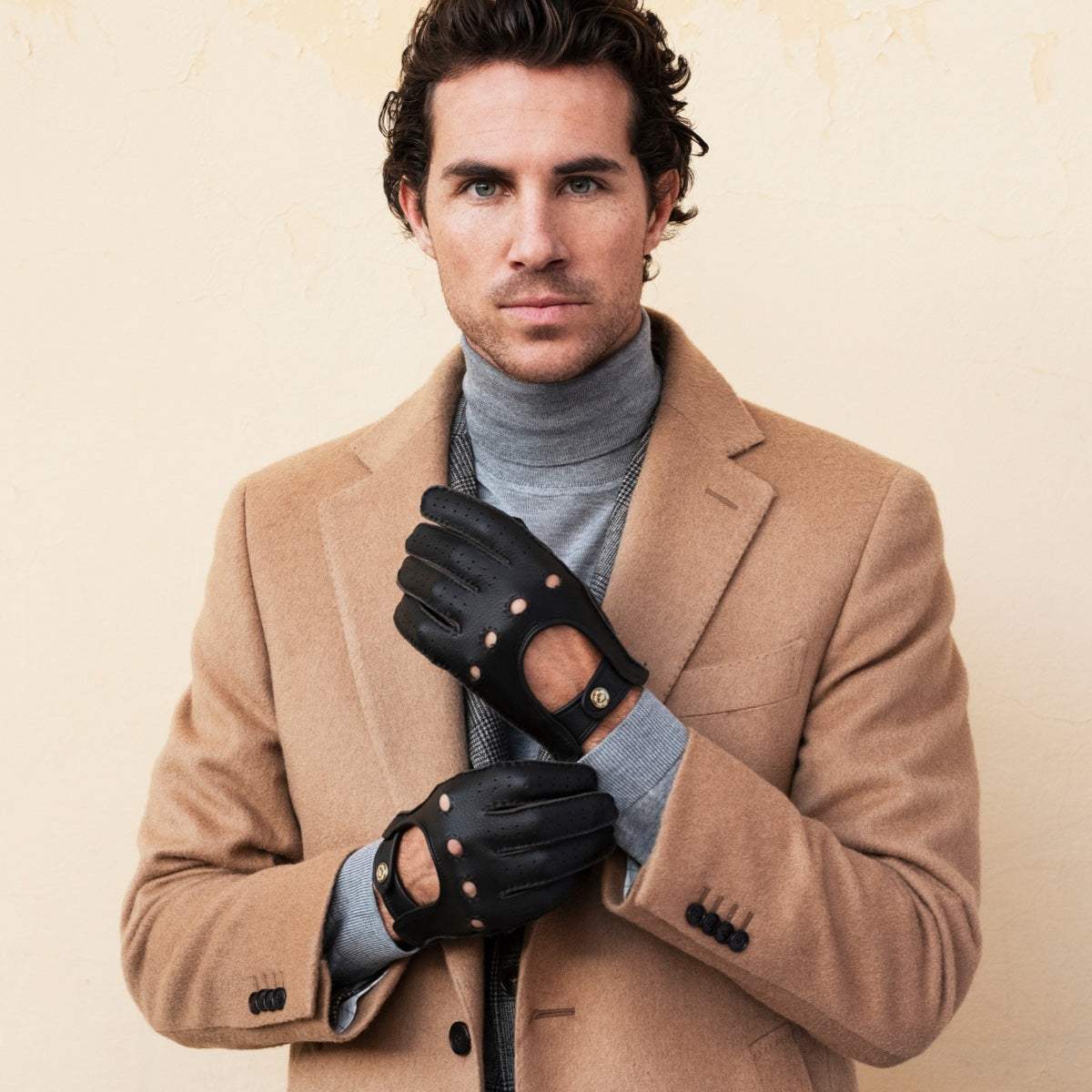 Leonardo (dark brown) - Italian driving gloves made of American deerskin leather - Leather Gloves Online - Flyclothing LLC