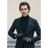 Leonardo (black) - Italian driving gloves made of American deerskin leather - Leather Gloves Online - Flyclothing LLC
