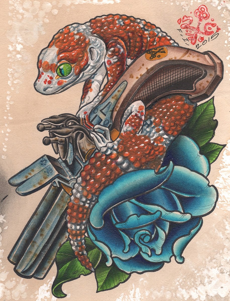 Black Market Art Company Leopard Death Print