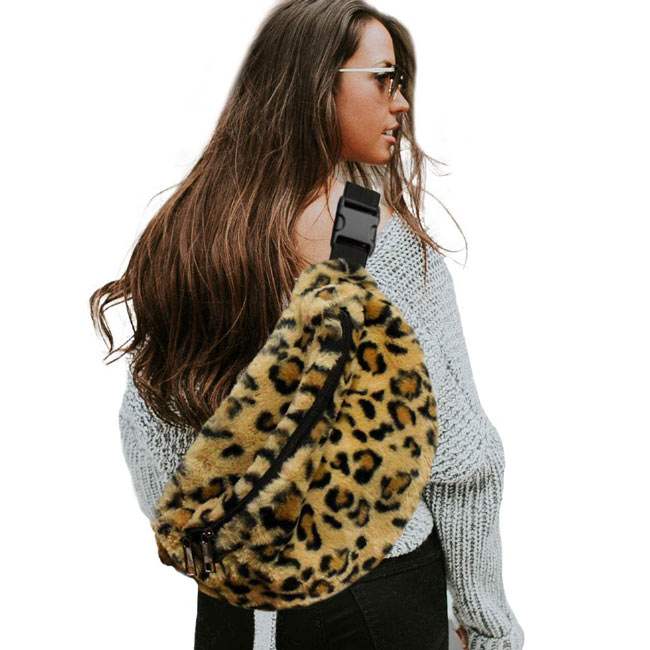 Solid Faux Fur Sling Bag - Madeline Love - Flyclothing LLC