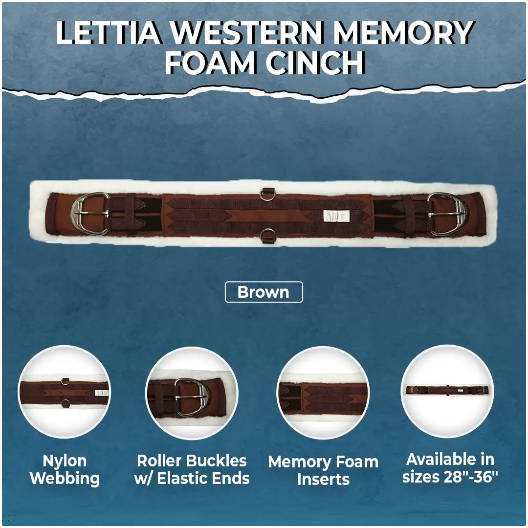Lettia Western Memory Foam Cinch - Breeches.com - Flyclothing LLC