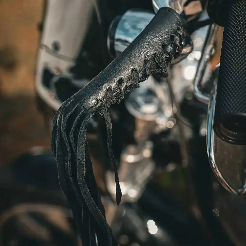 Black Leather Lever Covers - Unik Just for Bikers - Flyclothing LLC