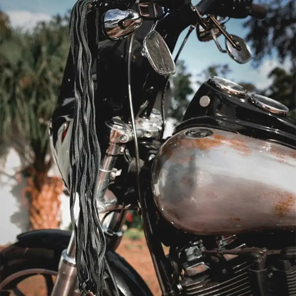 Black Leather Lever Covers - Unik Just for Bikers - Flyclothing LLC