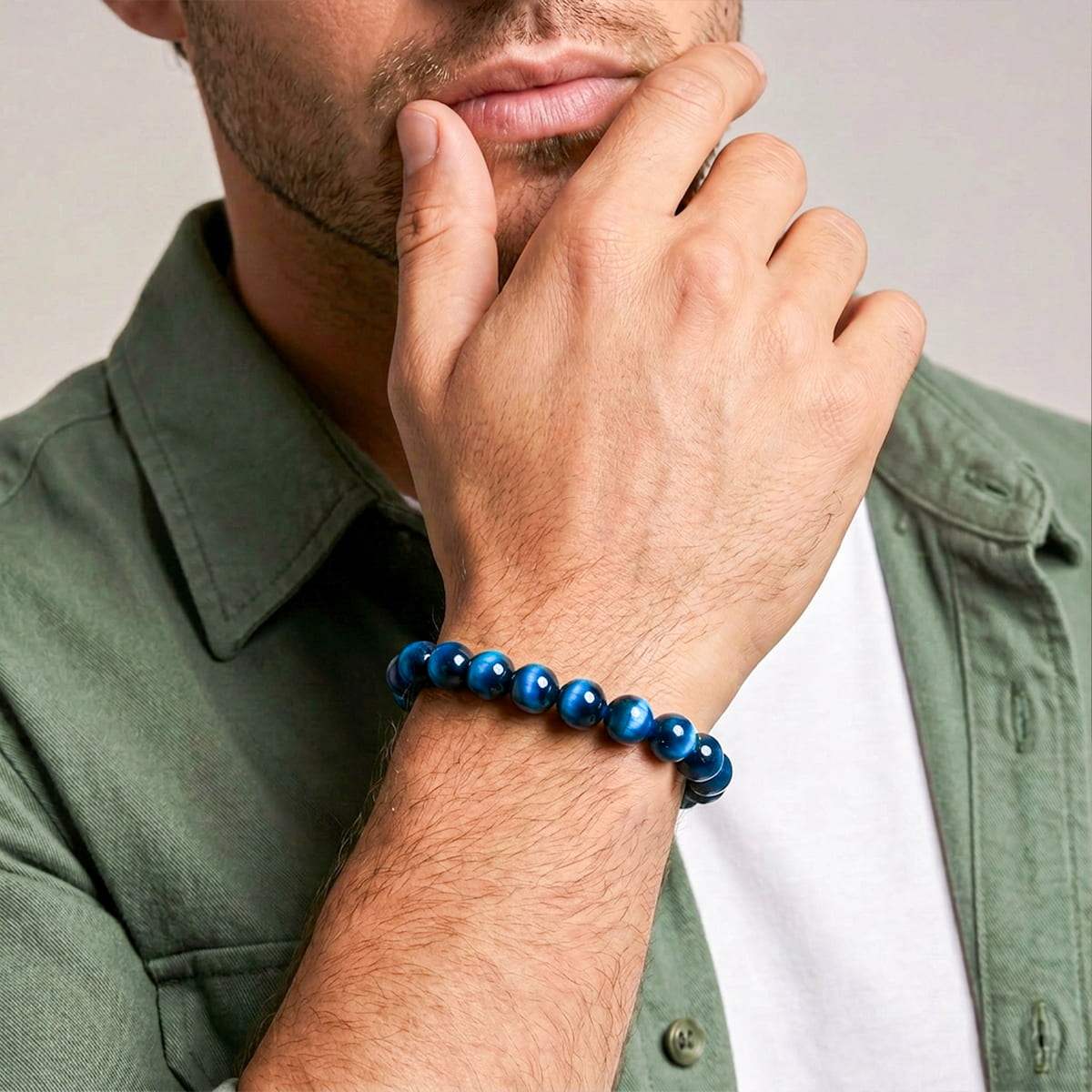Hawk’s Focus – Royal Blue Tiger’s Eye Bracelet - Conscious Items - Flyclothing LLC