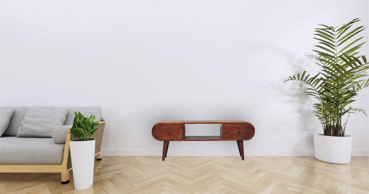 Chestnut Circular TV Unit - Artisan Furniture - Flyclothing LLC