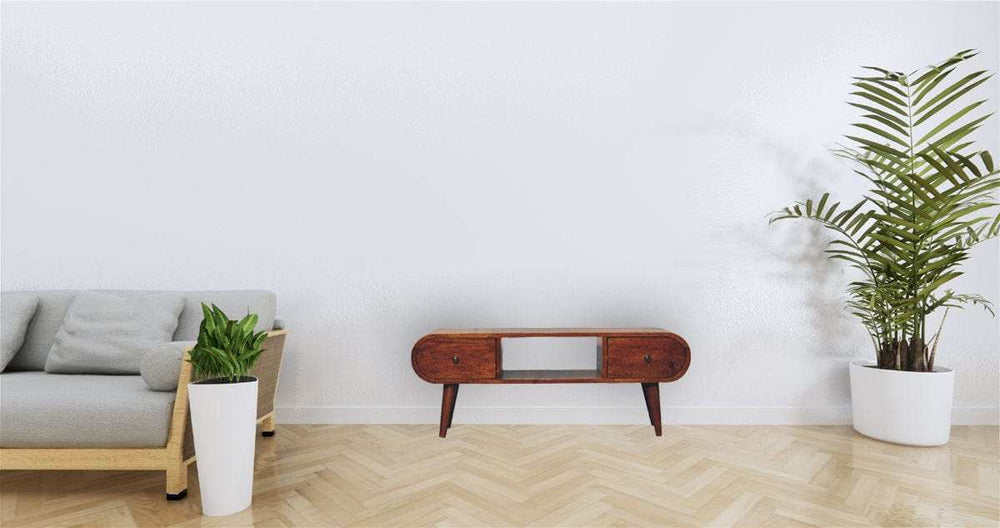 Chestnut Circular TV Unit - Artisan Furniture - Flyclothing LLC