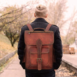 The Hughes Rustic Backpack - Classy Leather Bags - Flyclothing LLC