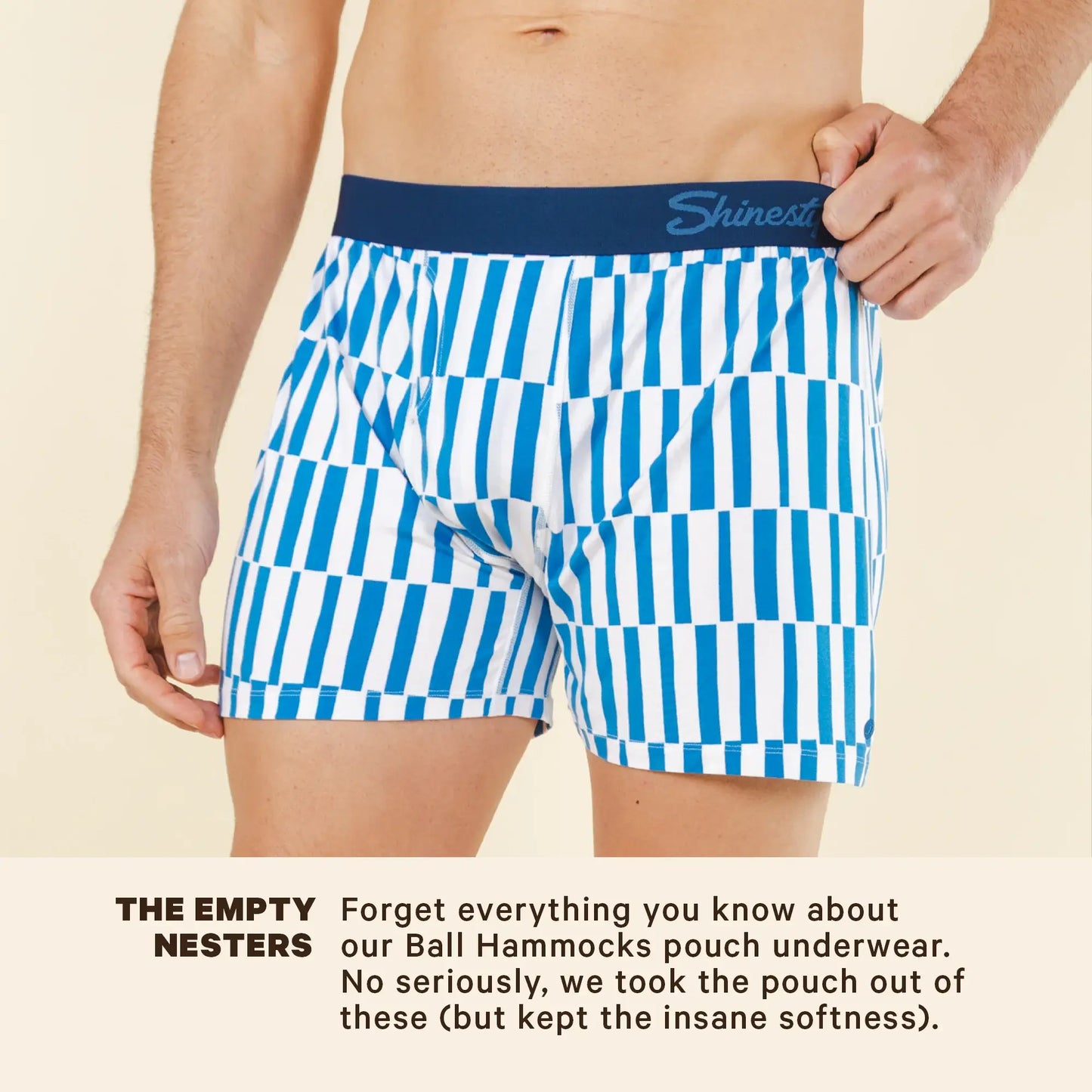 The Hamptons | Blue Mosaic Stripe Boxers - Shinesty - Flyclothing LLC