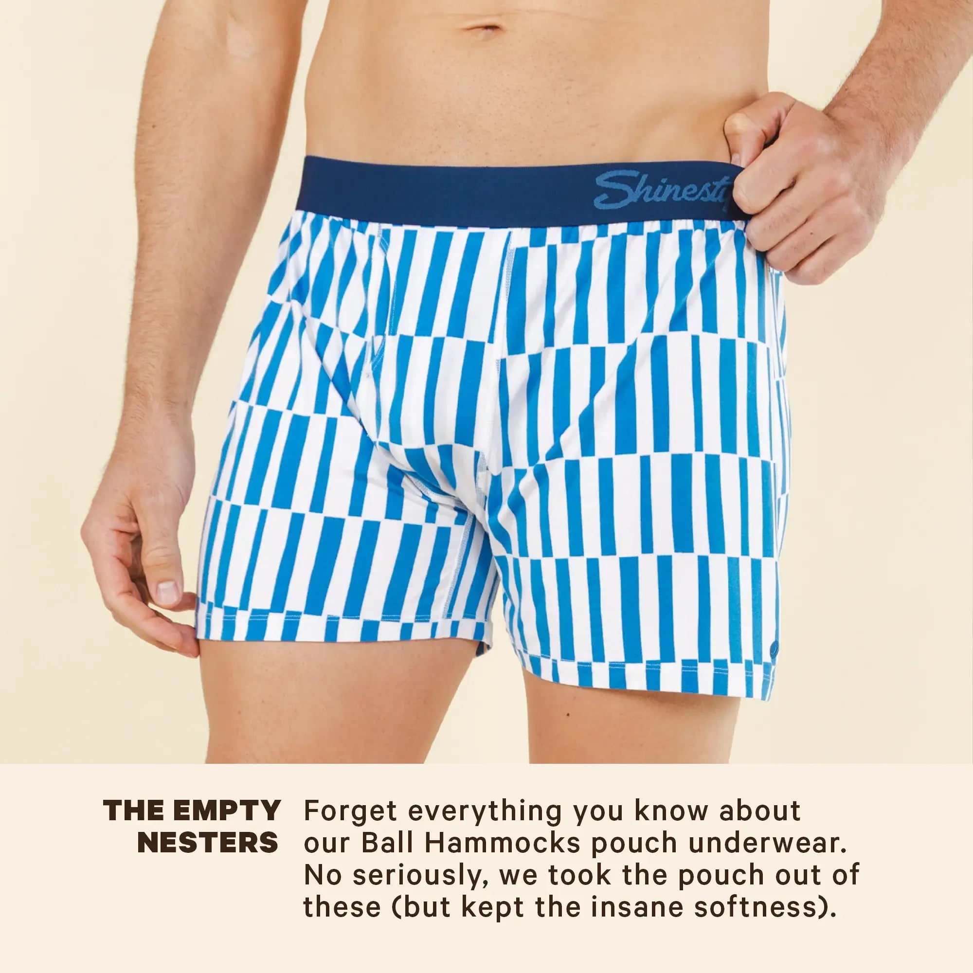 The Hamptons | Blue Mosaic Stripe Boxers - Shinesty - Flyclothing LLC