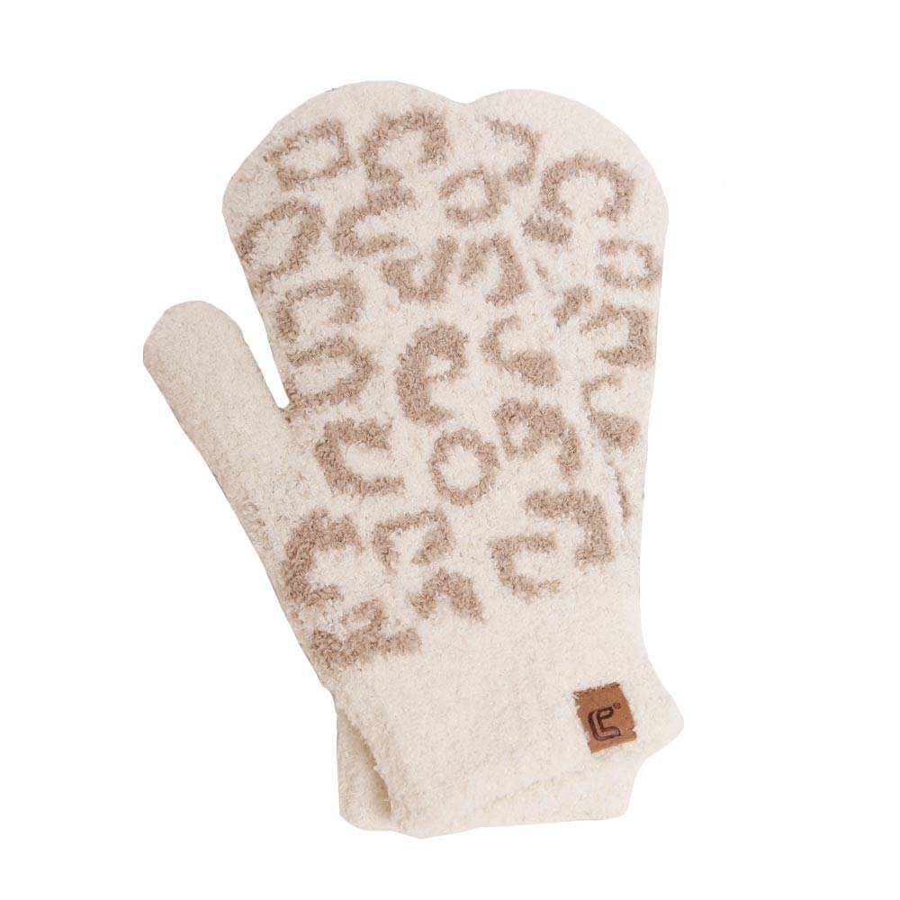 Soft Fuzzy Leopard Mittens - Madeline Love - Flyclothing LLC