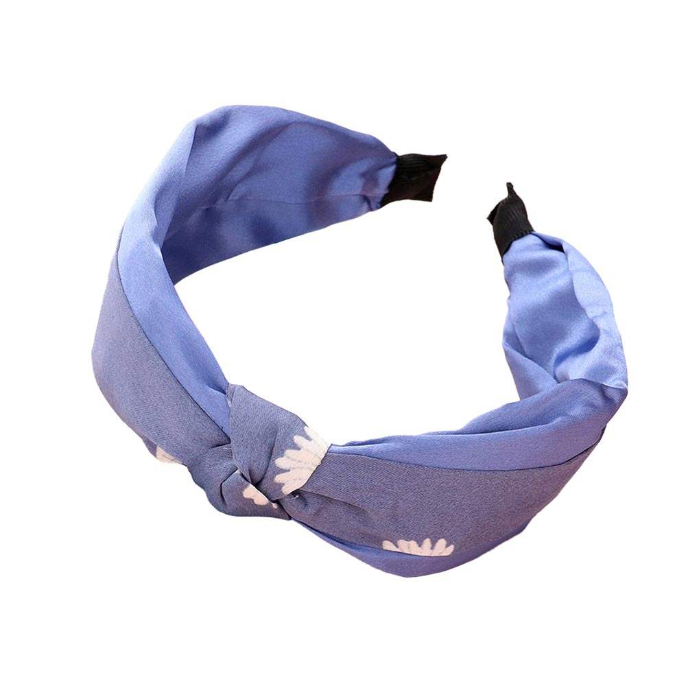 Daisy Flower Pointed Knot Burnout Headband - Madeline Love - Flyclothing LLC