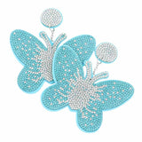 Felt Back Bling Butterfly Dangle Earrings - Madeline Love - Flyclothing LLC